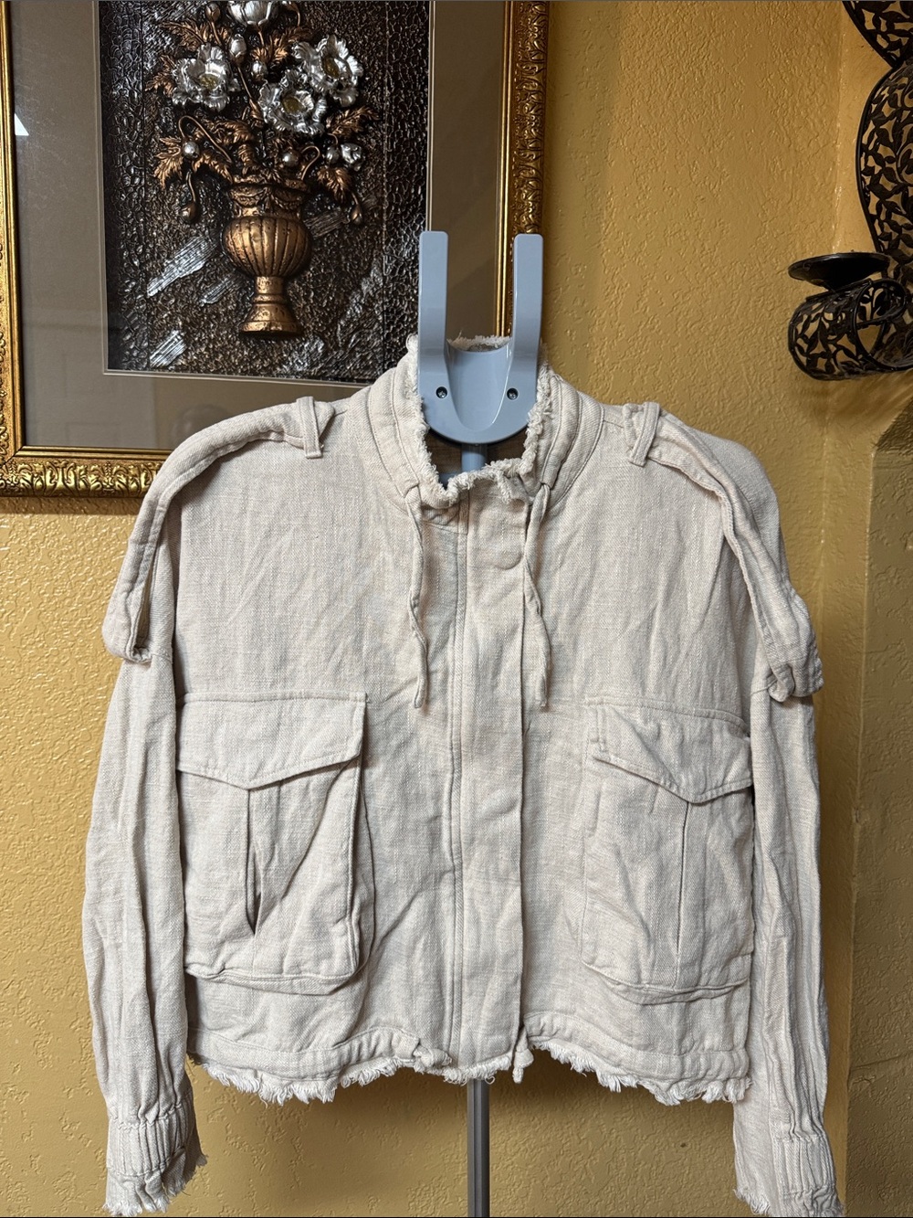 JLUXLABEL Cream Textured Utility Jacket - Women's